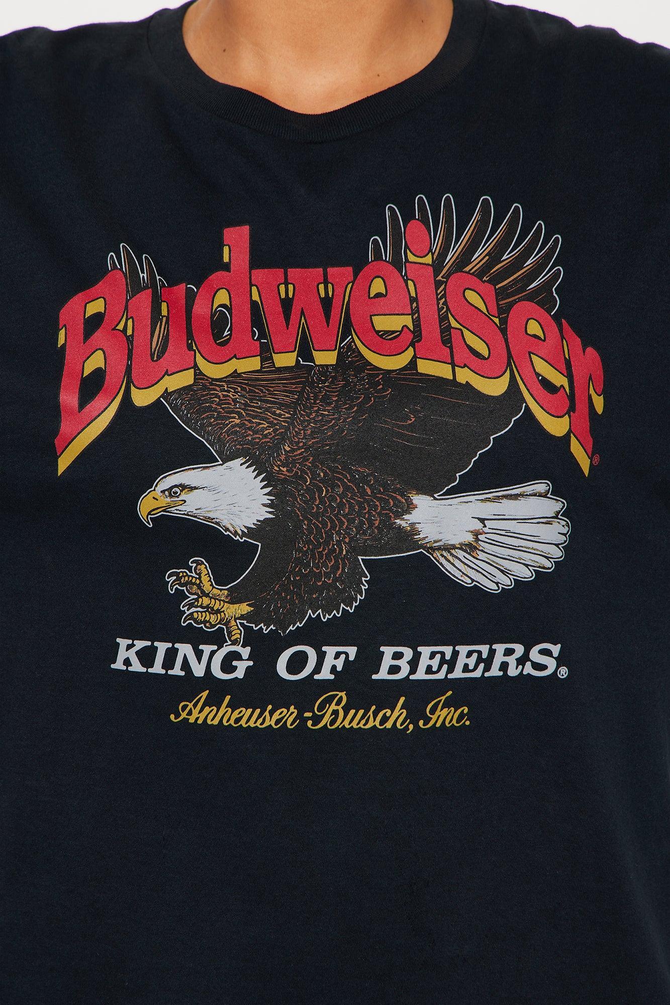 Budweiser King Of Beers Cropped Tee - Black Product Image