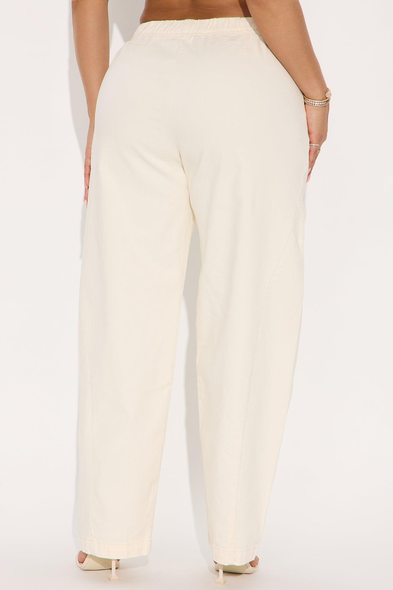 Jenia Barrel Pant - Cream Product Image