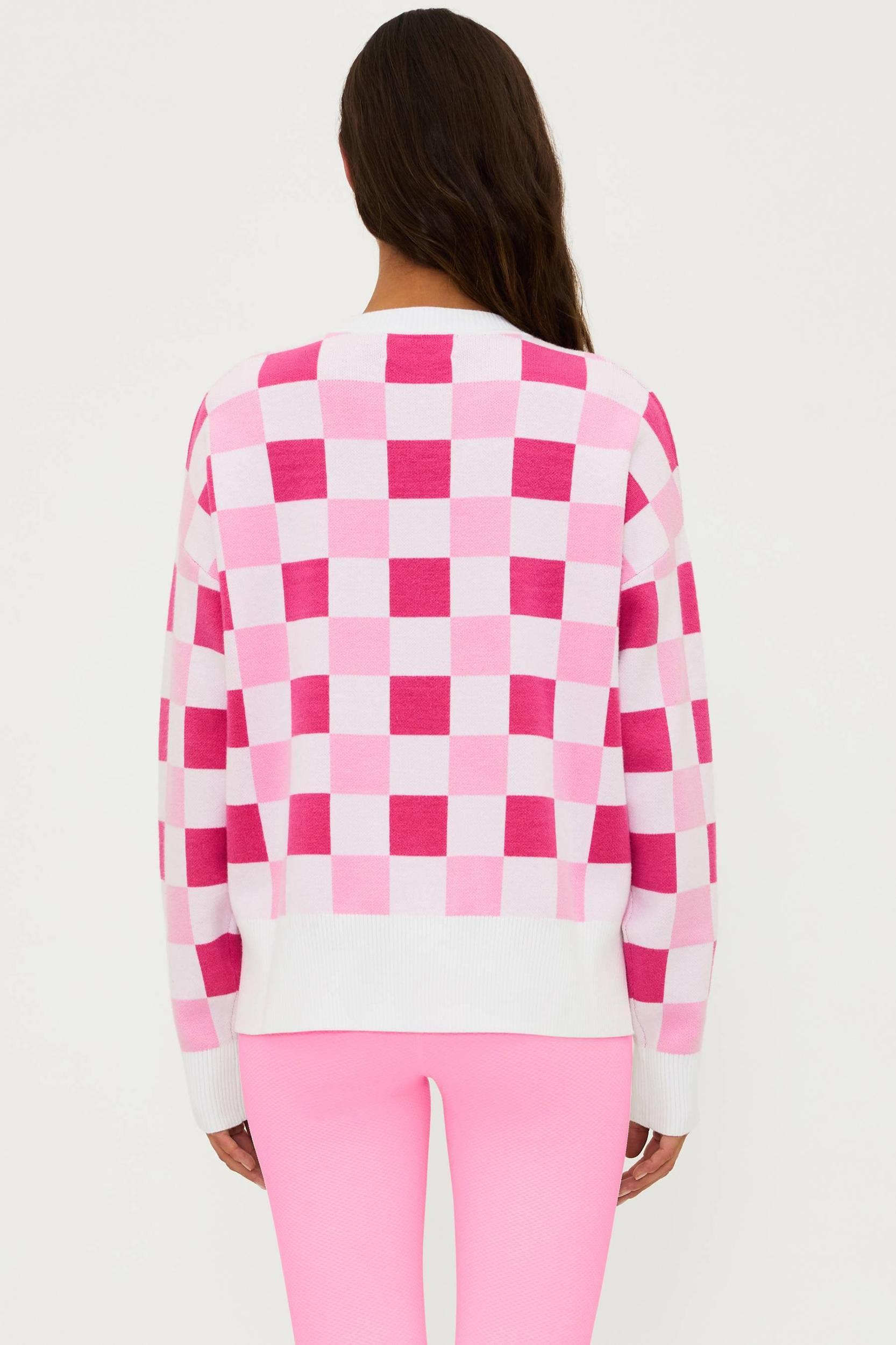 Callie Sweater Peony Petal Checker Product Image