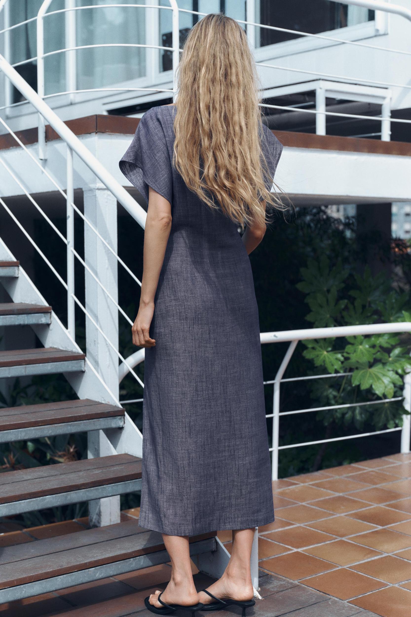 GOLD APPLIQUÉ MIDI DRESS Product Image