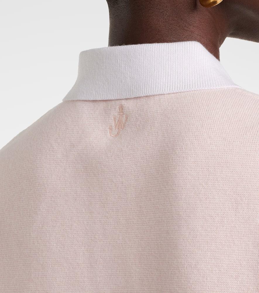 JW ANDERSON Cropped Polo Shirt In Pink Product Image