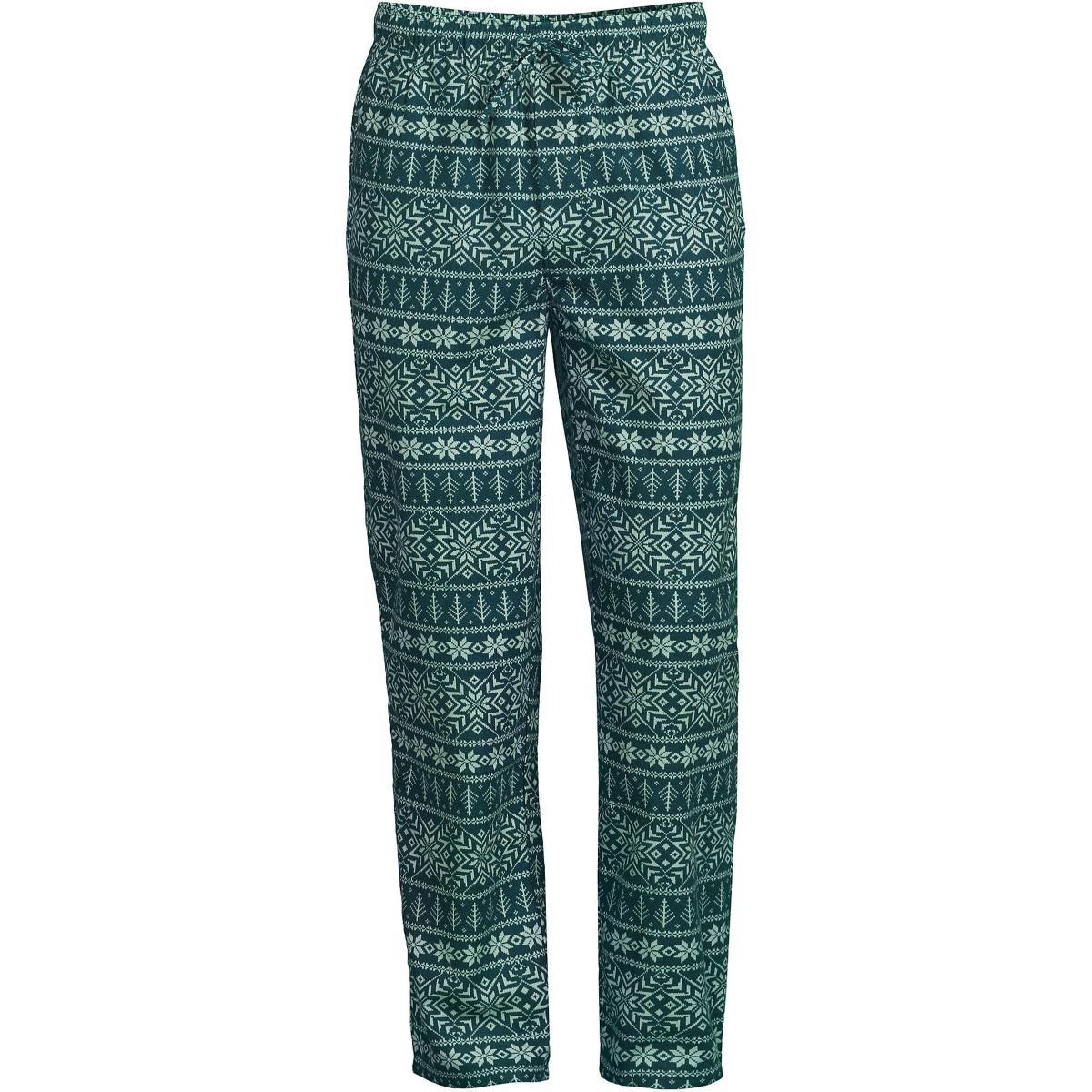 Men's Lands' End Flannel Pajama Sleep Pants, Size: Small, Deep  Blue Product Image