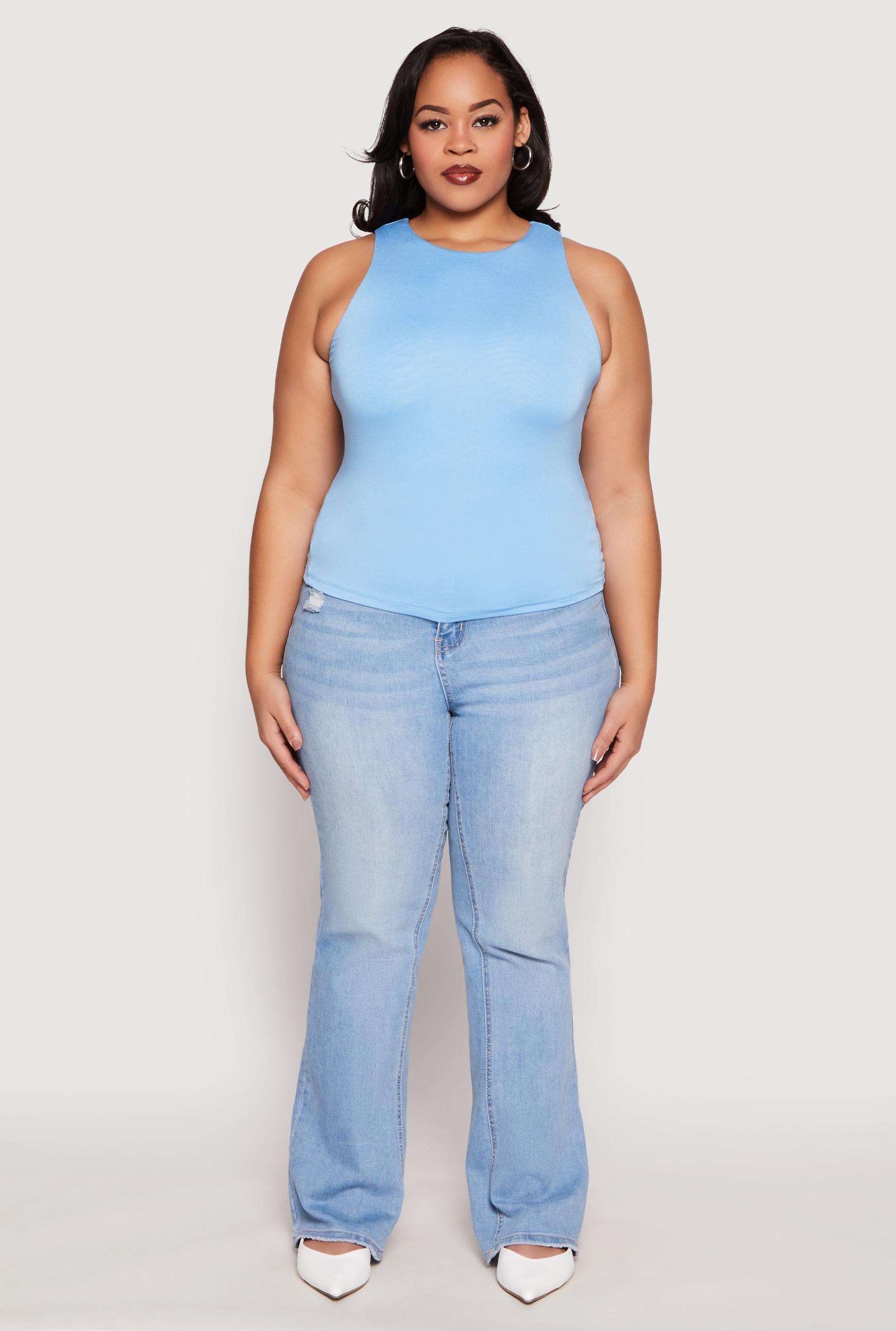 Womens Plus Size Double Layer Tank Top Product Image