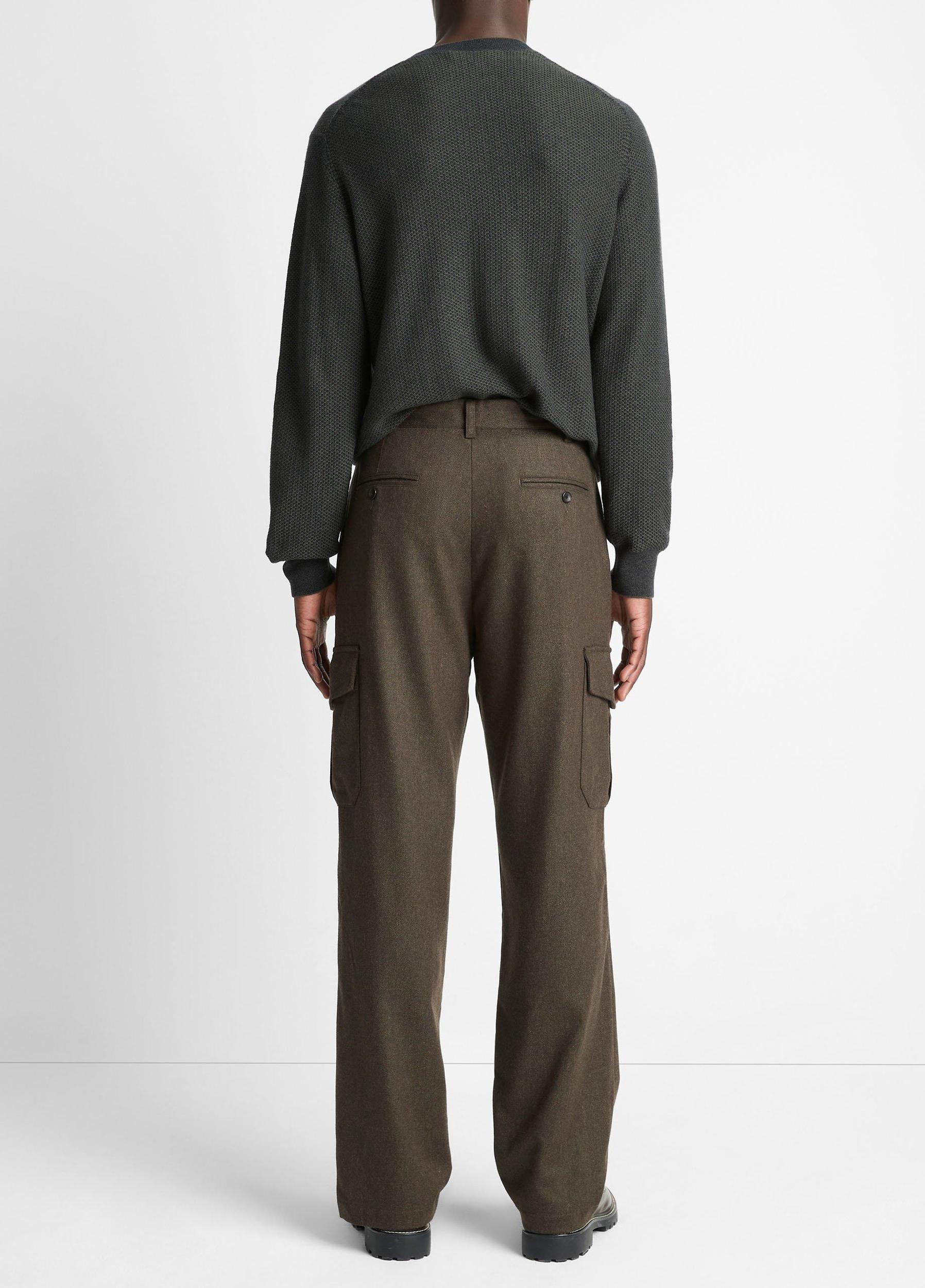 Louie Relaxed Wool Flannel Cargo Pant Product Image
