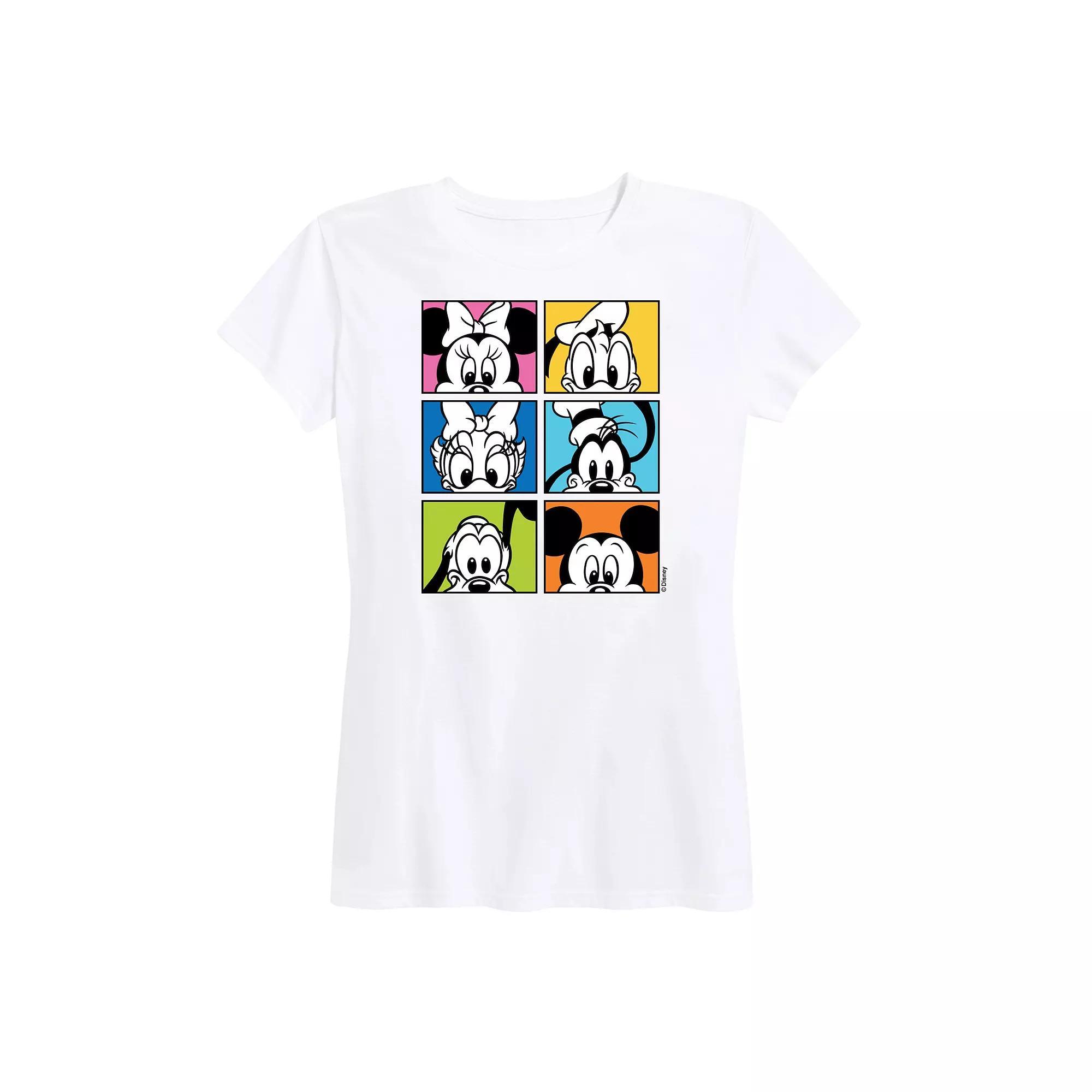 Disneys Mickey Mouse & Friends Womens Grid Graphic Tee Product Image
