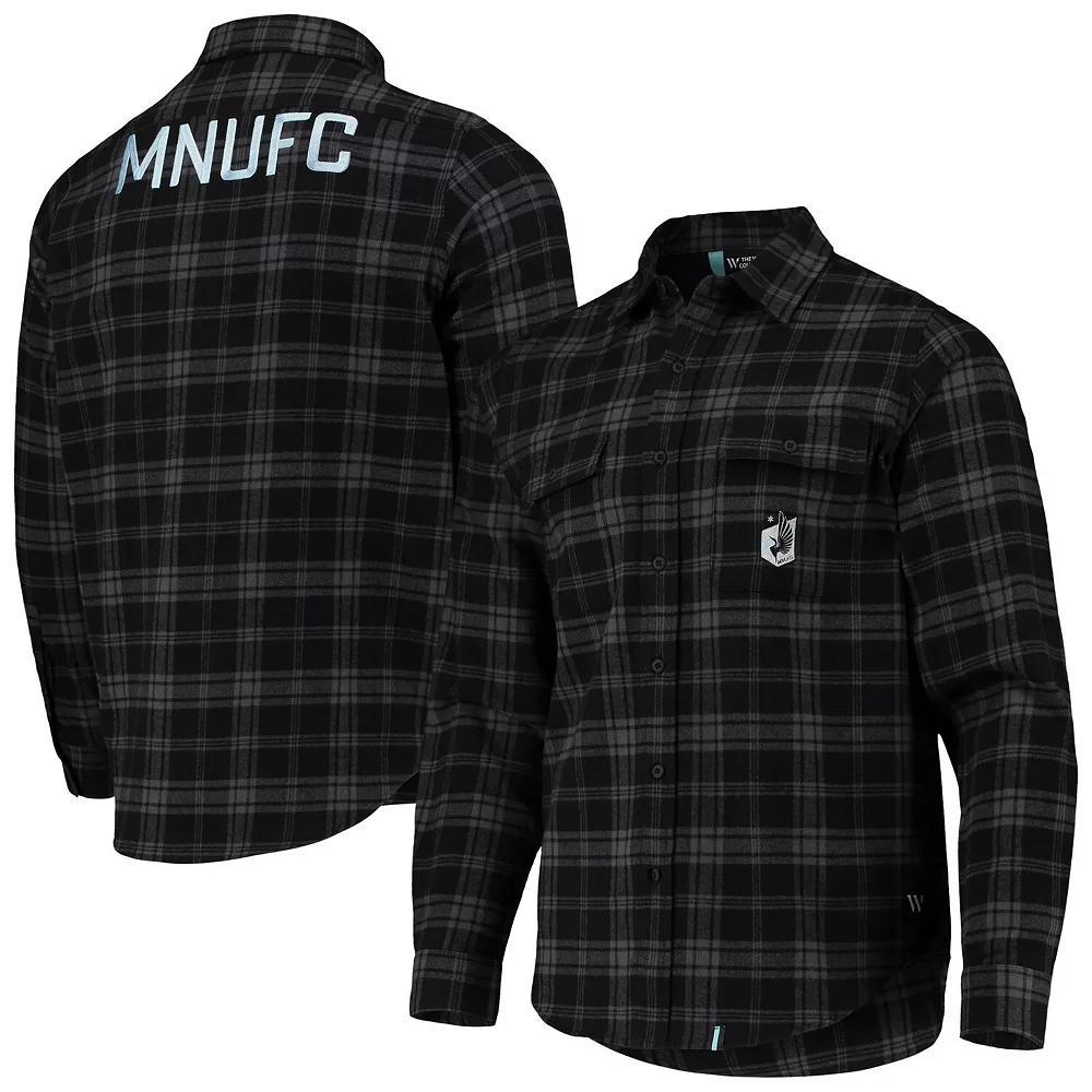 Mens The Wild Collective Black Minnesota United FC Buffalo Check Button-Up Shirt Product Image