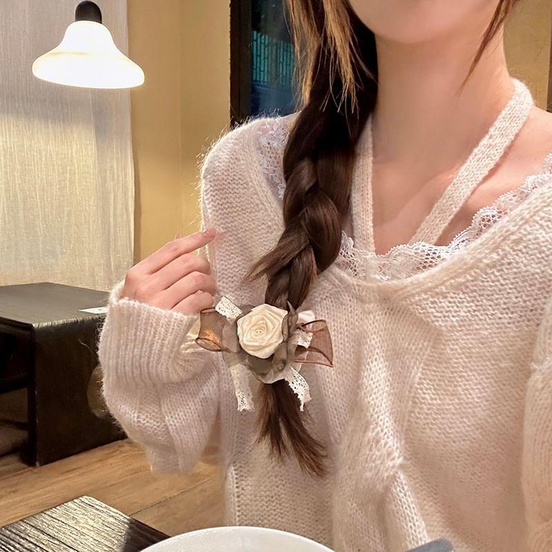 Flower Bow Hair Tie Product Image