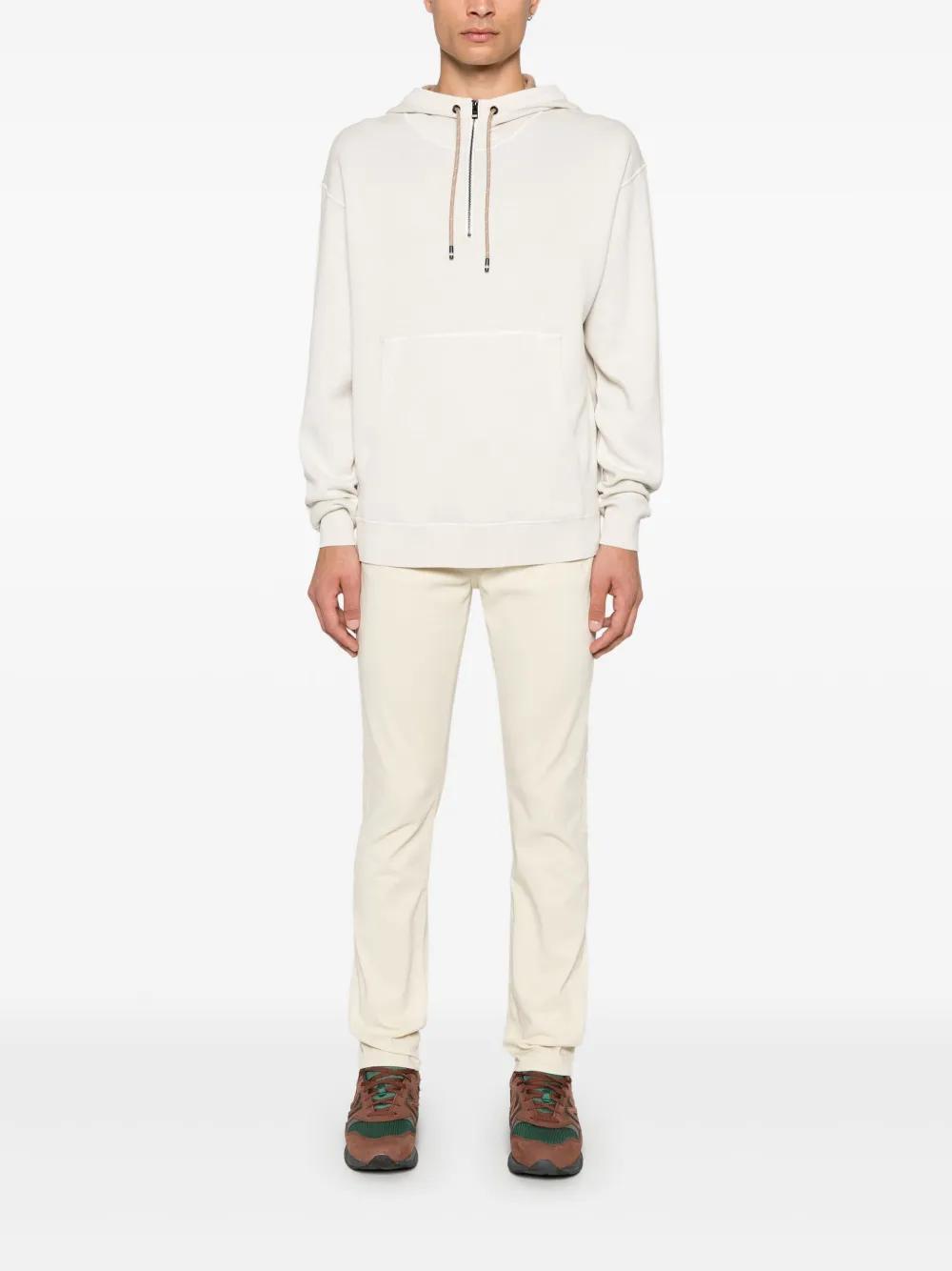 HUGO BOSS Knitted Hoodie In Neutrals Product Image