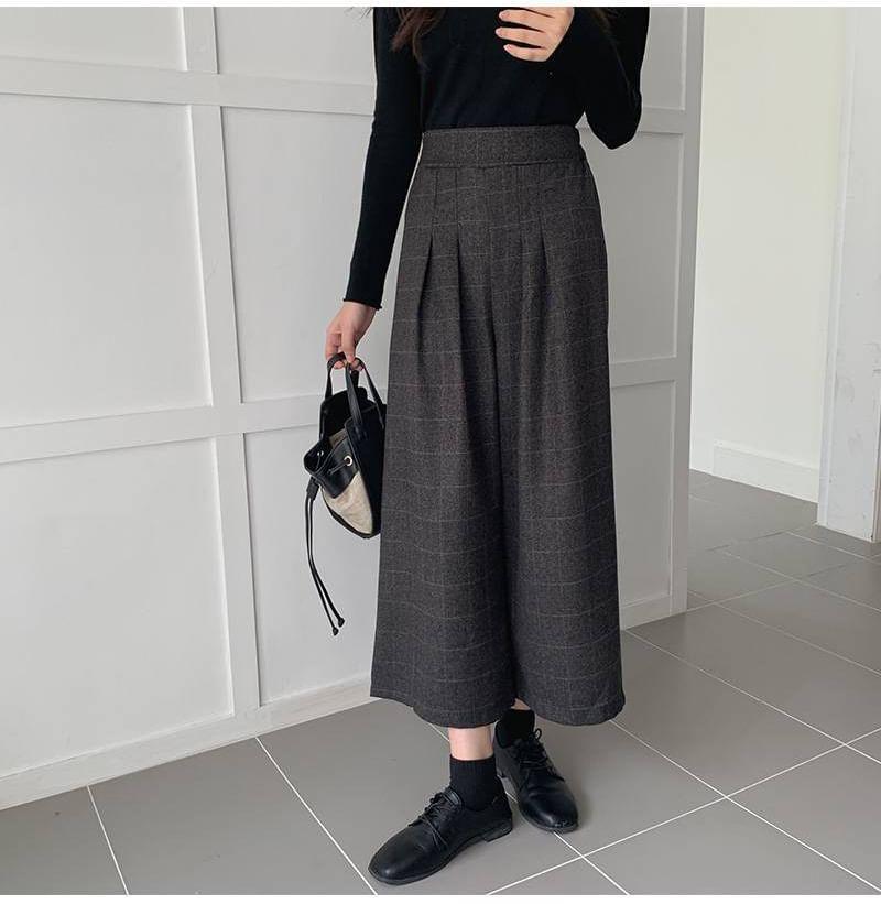 High Rise Wide Leg Slacks Product Image