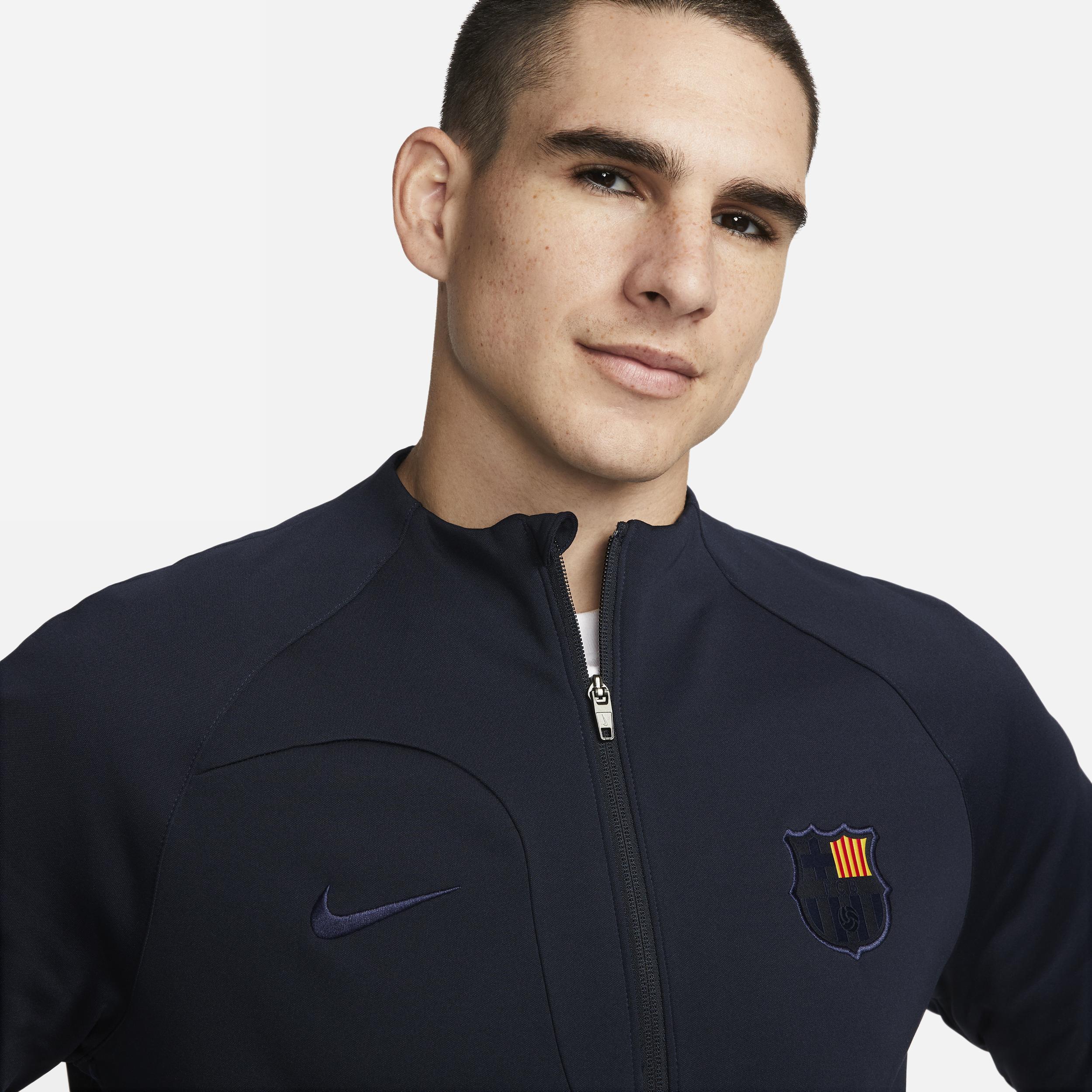 Mens Nike Navy Barcelona Team Academy Pro Anthem Raglan Performance Full-Zip Jacket Bar Blue Product Image