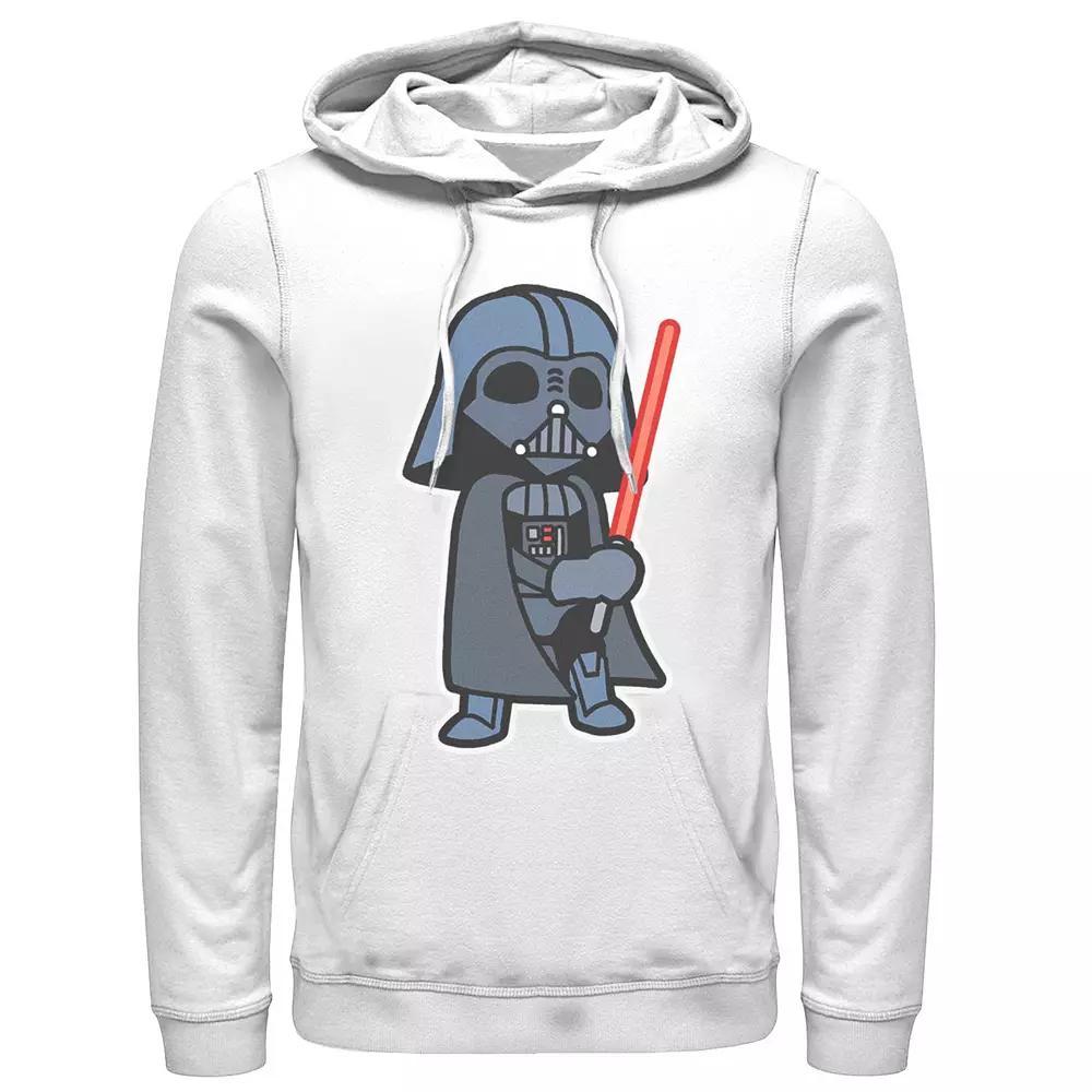 Men's Star Wars Darth Vader Chibi Cartoon Hoodie, Size: 3XL, White Product Image