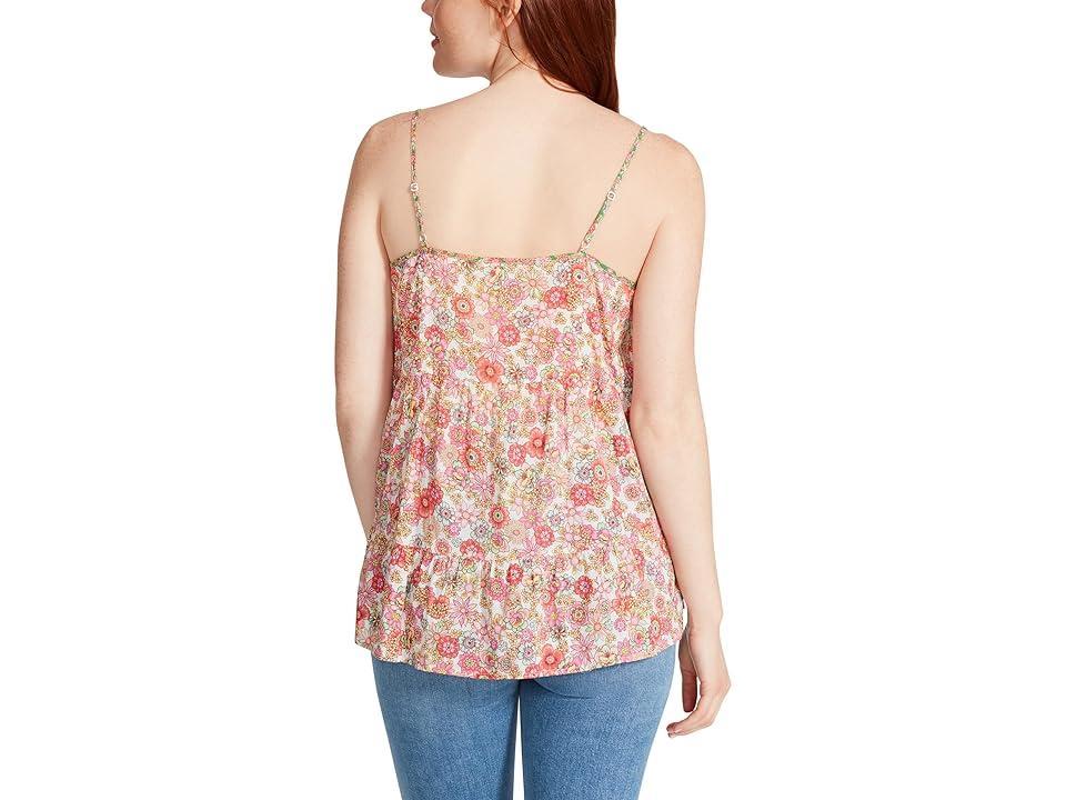 Steve Madden Marigold Top (White Ditsy Flora) Women's Clothing Product Image