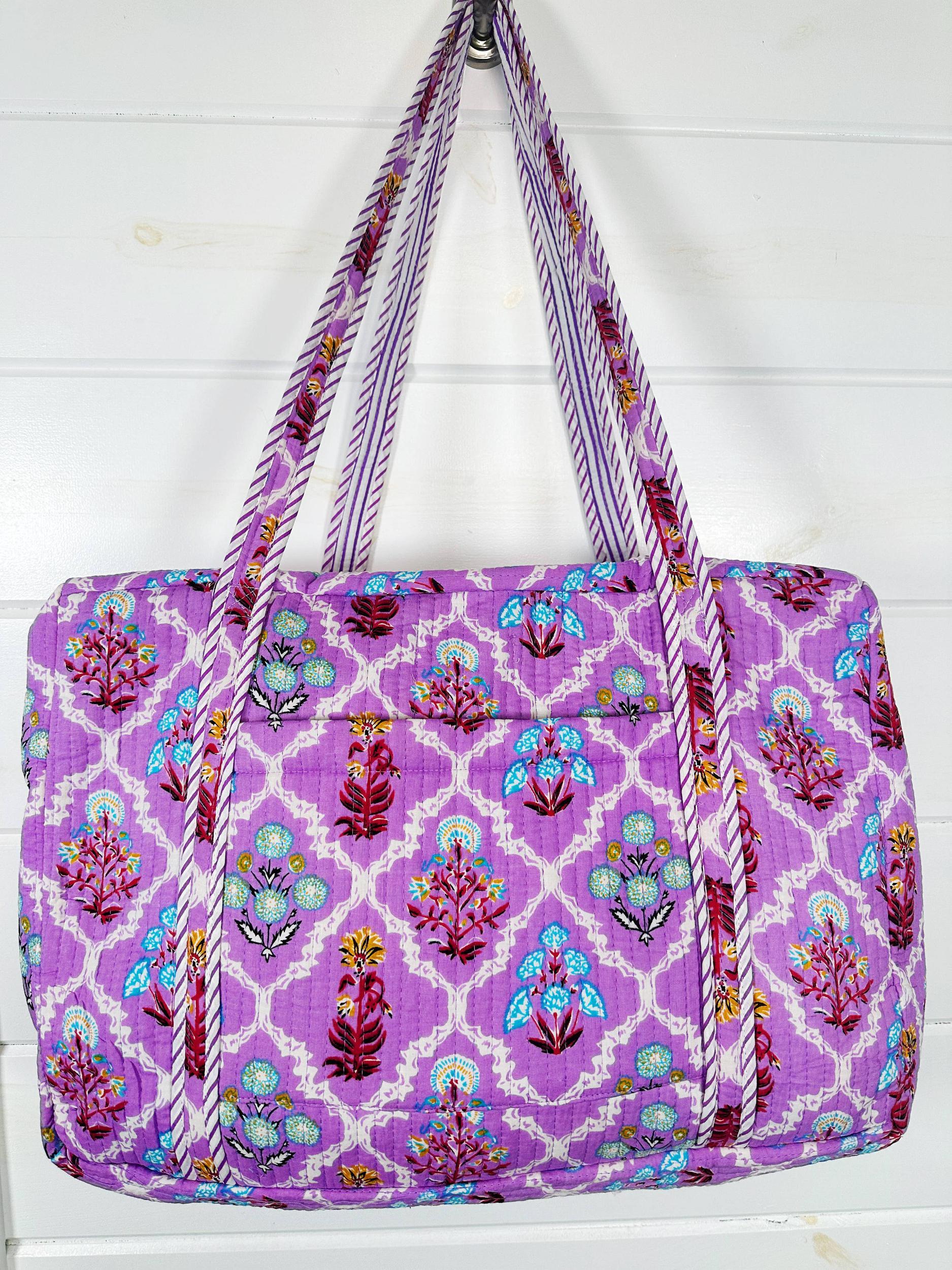 Cottage Floral Quilted Tote Bag Product Image