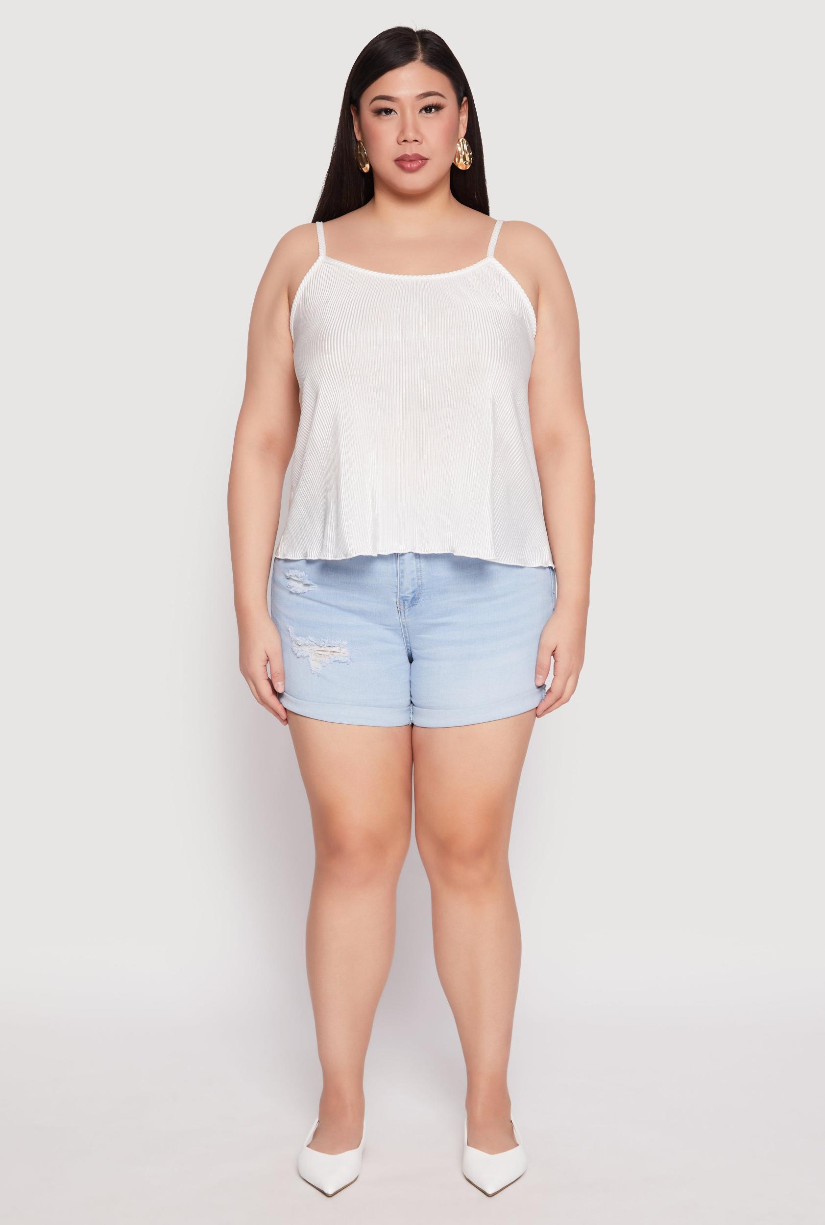 Womens Plus Size Plisse Cami Product Image