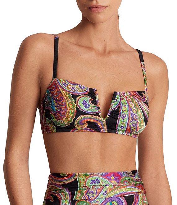 Lauren Ralph Lauren Bordado Paisley Shirred High Waist Swim Bottom Product Image