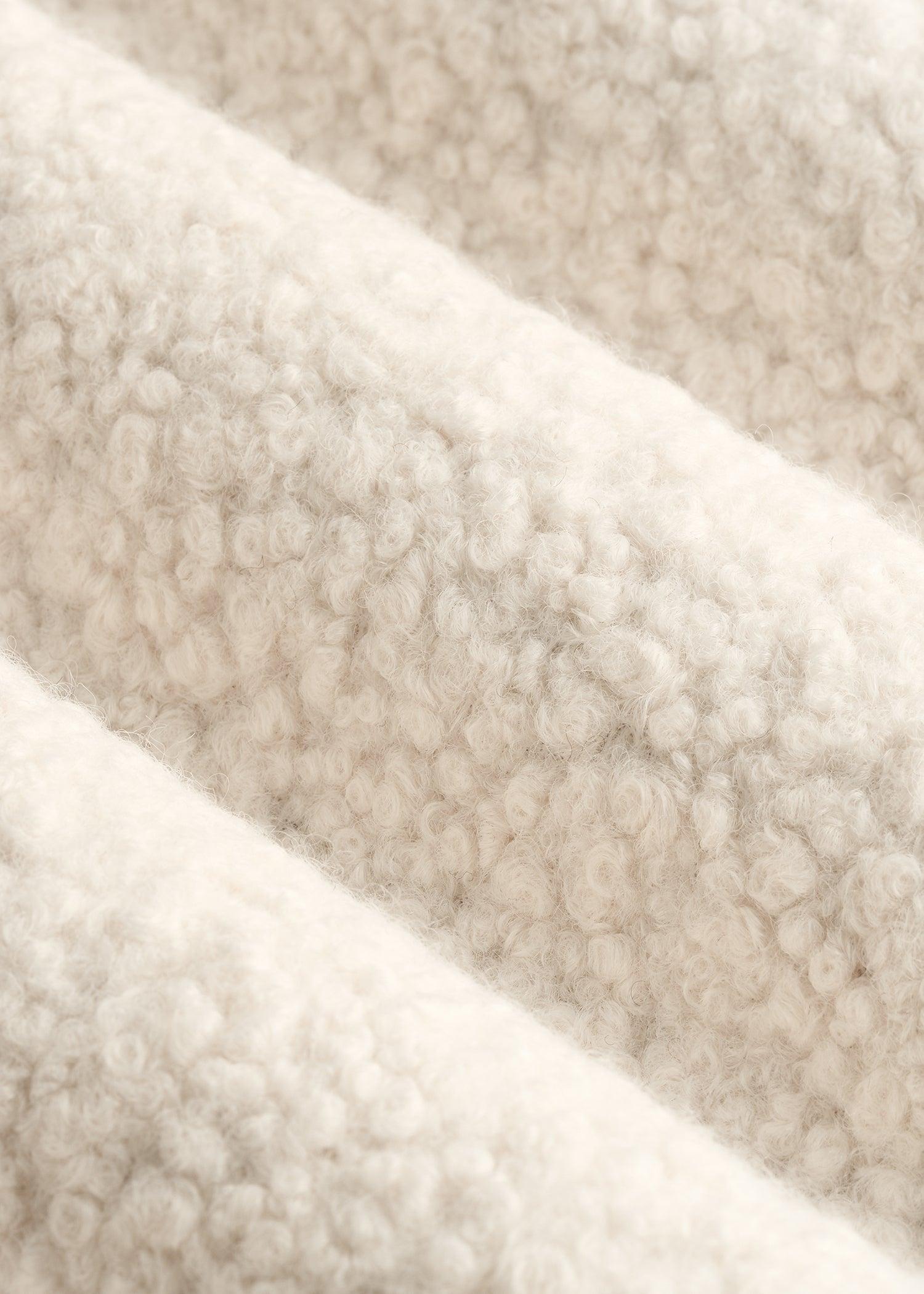 Relaxed Boucle Tall Women's Shacket in Winter White Product Image