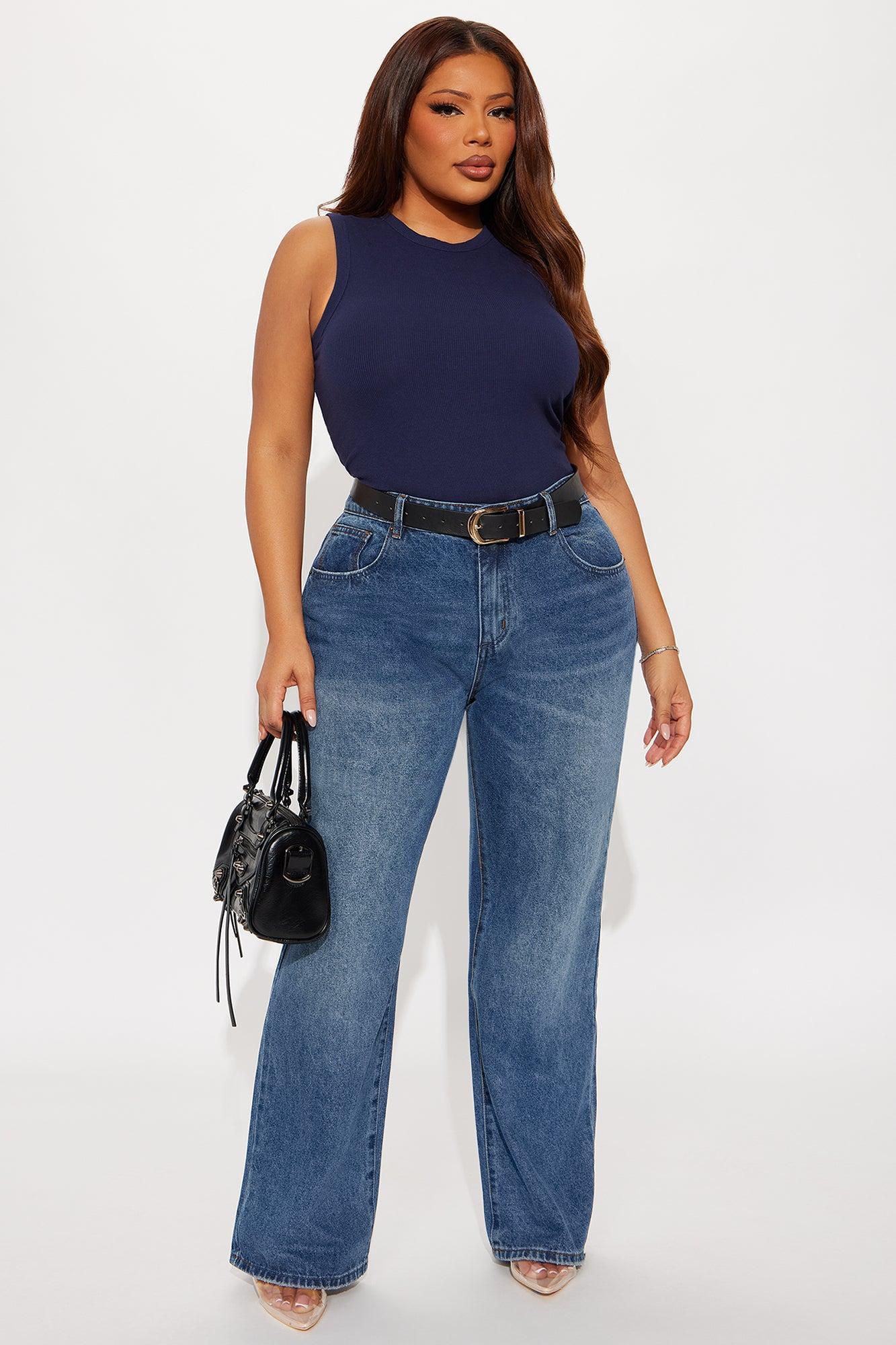 Minimal Muse Straight Leg Jeans - Dark Wash Product Image