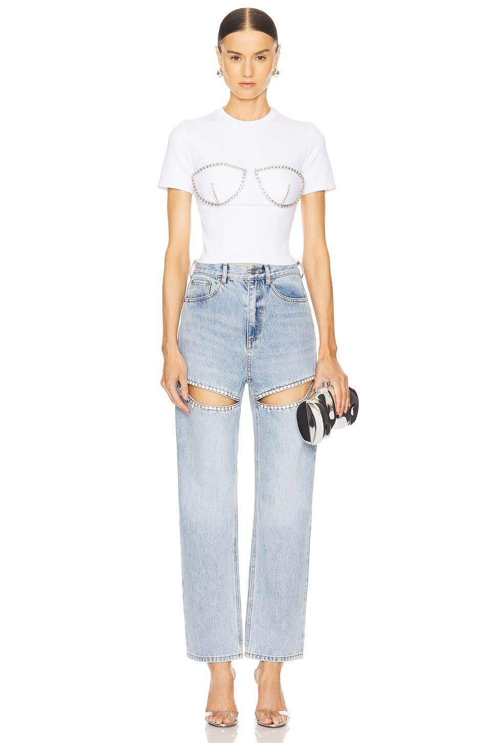 Crystal Slit Jean AREA Product Image