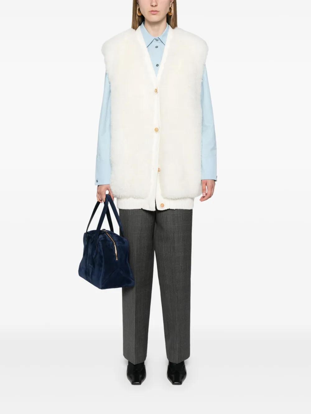 FABIANA FILIPPI Check-pattern Tailored Trousers In Gray Product Image