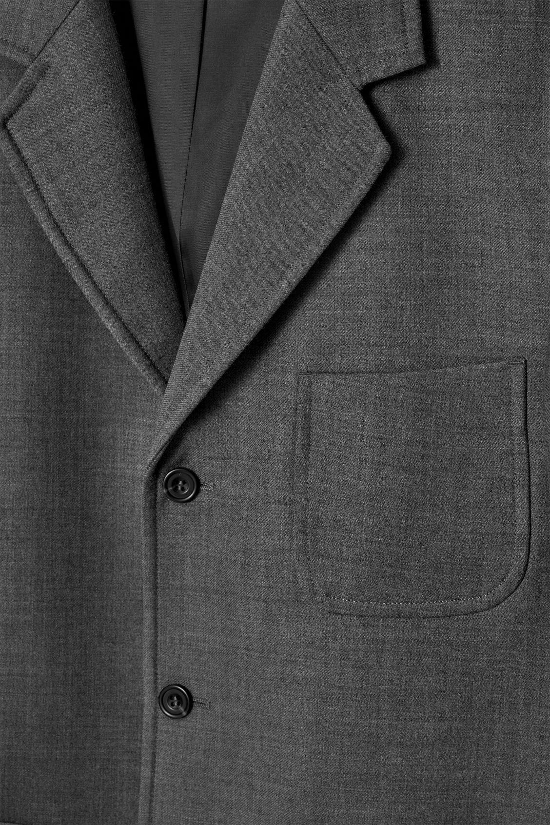 RELAXED UNSTRUCTURED MERINO WOOL-BLEND BLAZER Product Image