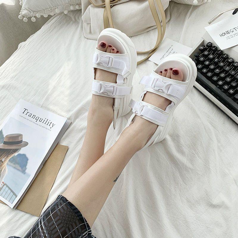 Buckle Detail Ankle Strap Platform Sandals Product Image