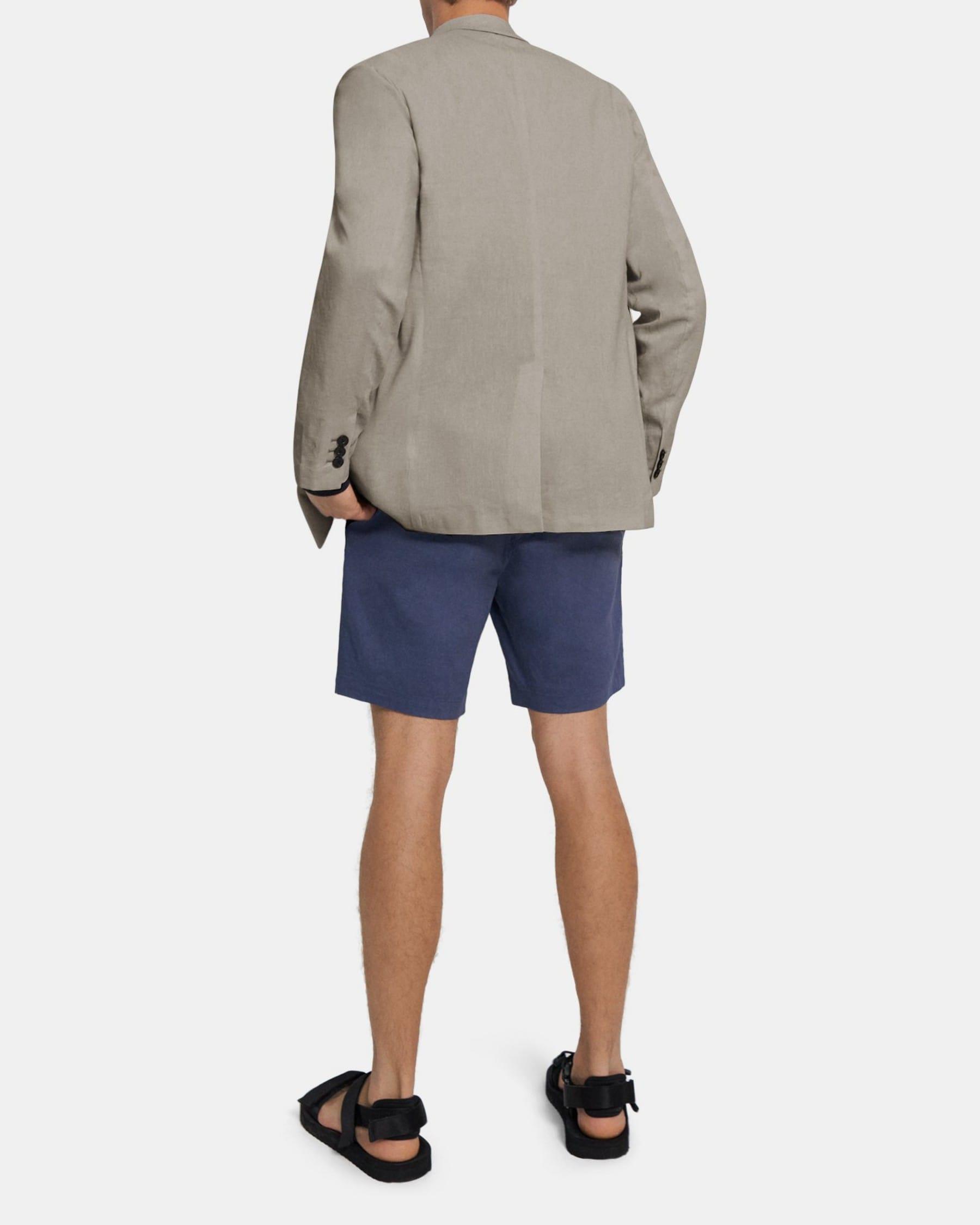 Unstructured Suit Jacket in Stretch Linen Product Image
