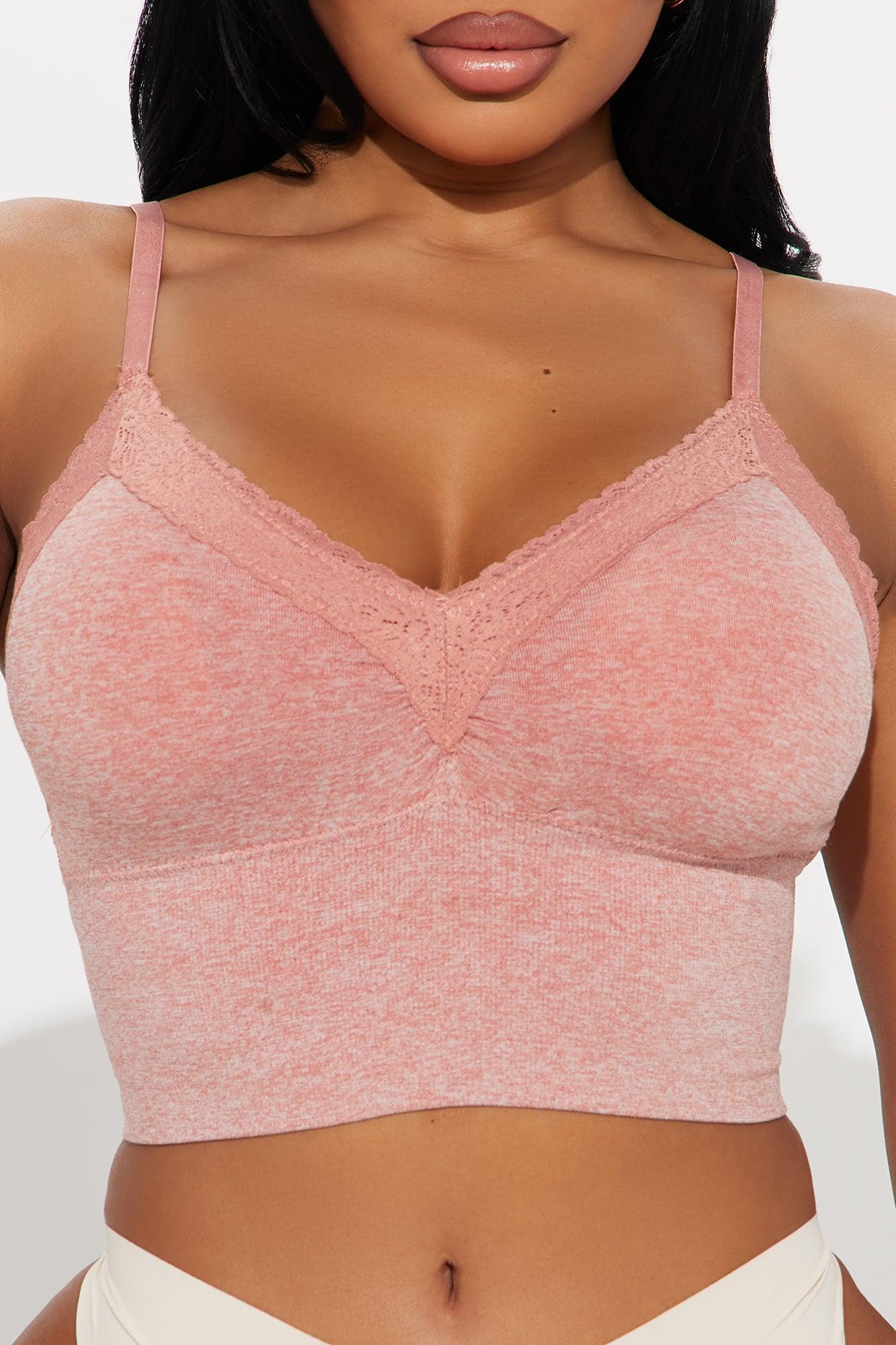 Dreamy Feeling Seamless Lace Bralette - Rust Product Image