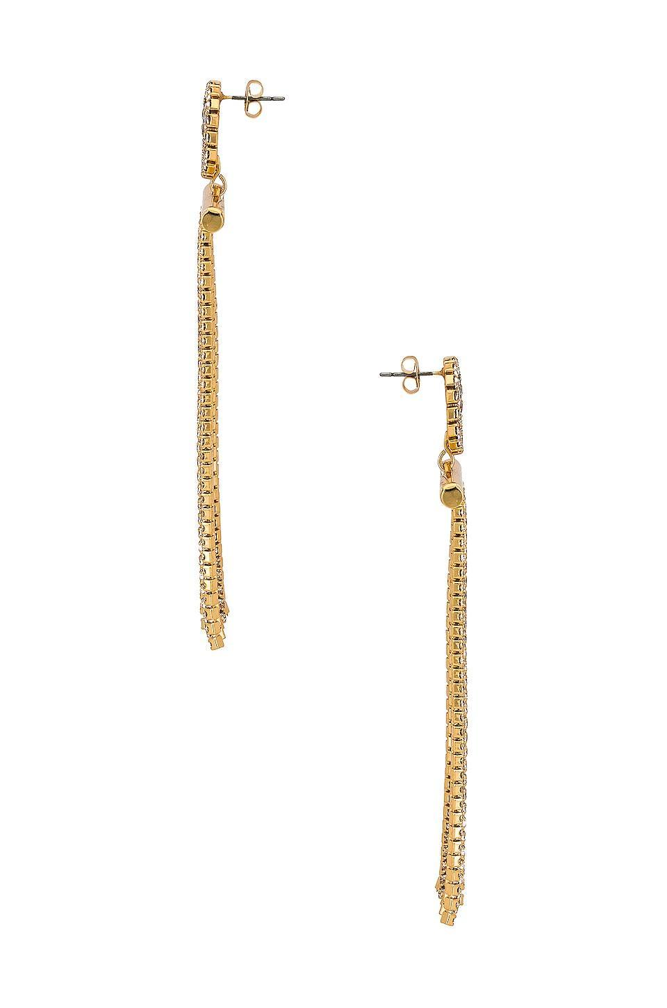 Ettika All The Movement Fringe Drop Earrings in 18K Gold Plate Product Image