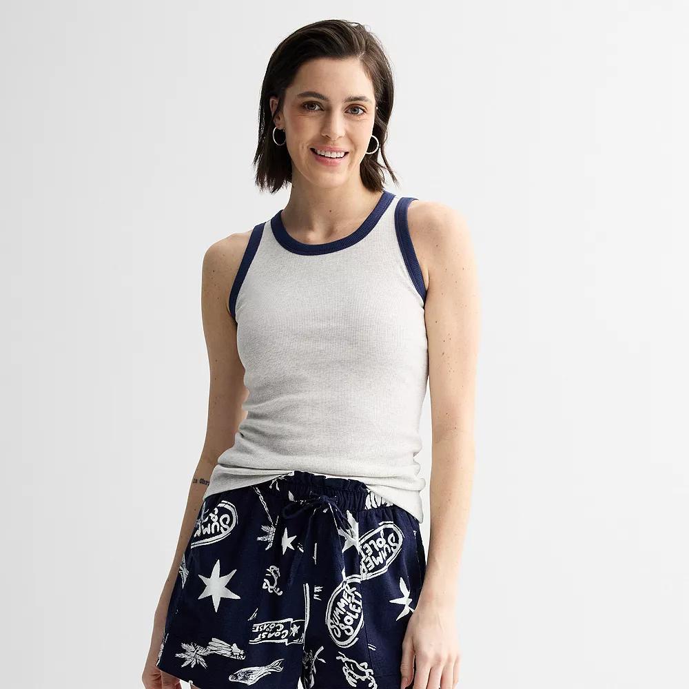 Women's Sonoma Goods For Life® High Neck Layering Tank Top, Size: XL, Grey Grey Product Image