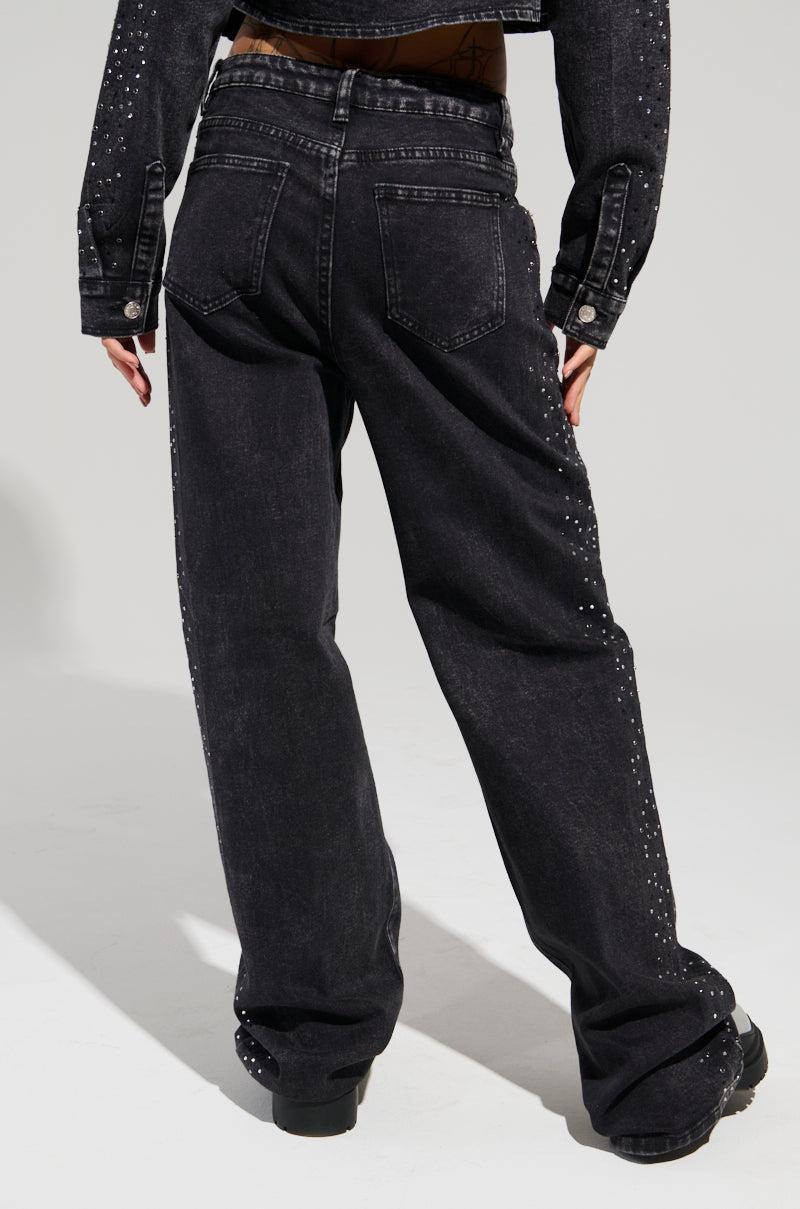 EMMIE EMBELLISHED WIDE LEG DENIM Product Image