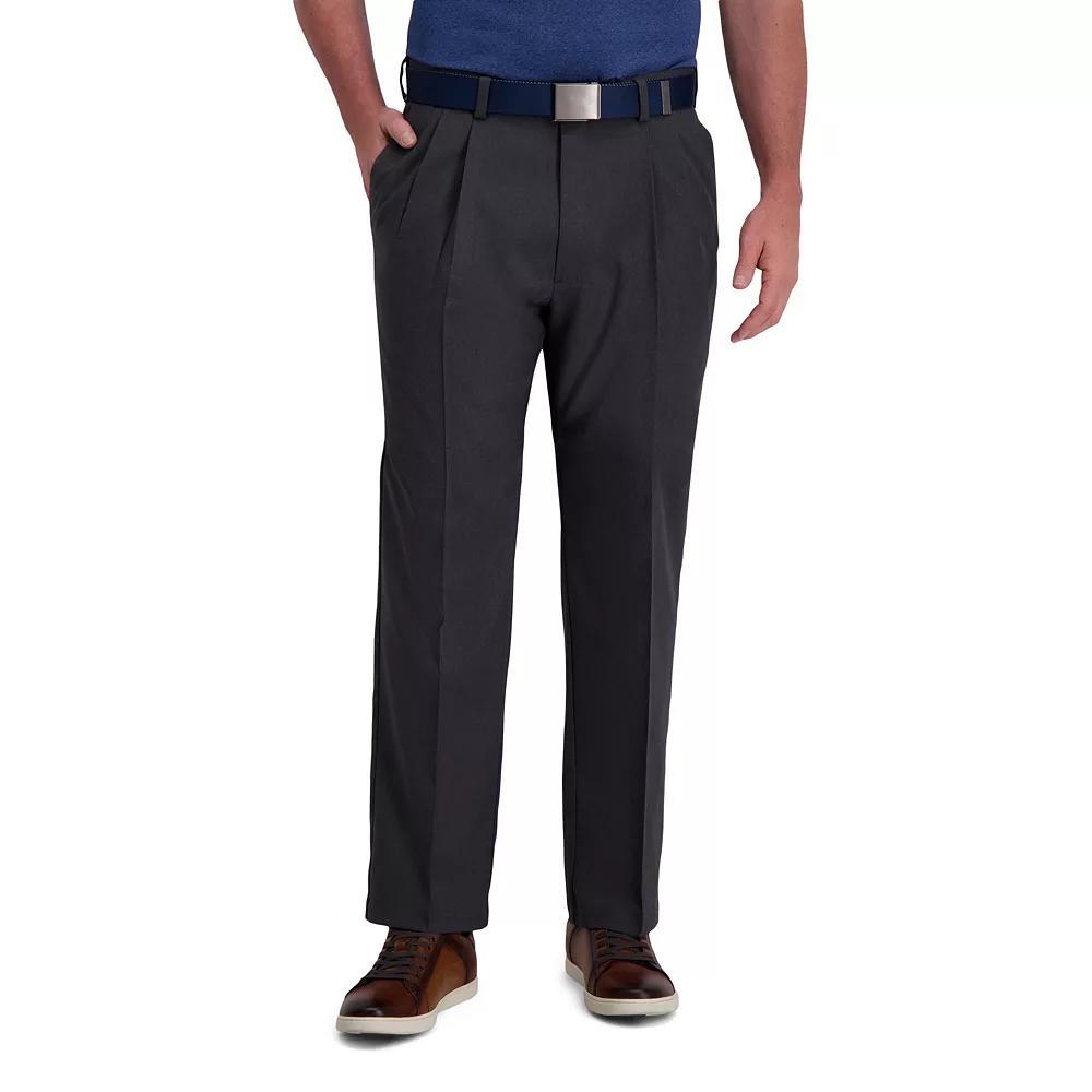 Men's Haggar® Cool Right® Performance Flex Classic-Fit Pleated Pants, Size: 44X29, Green Product Image