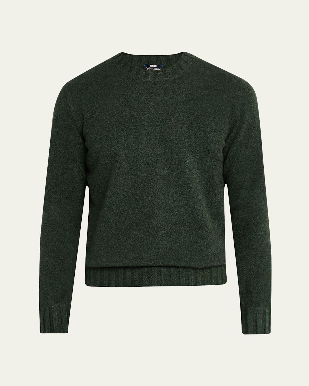 Mens Mouline Cashmere Crewneck Sweater Product Image