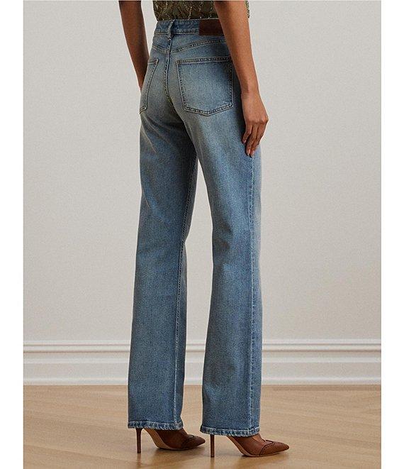 Lauren Ralph Lauren High Rise Wide-Leg Jeans Product Image