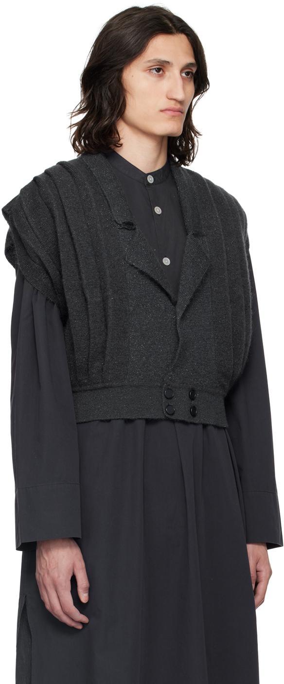 KIKO KOSTADINOV Gray Orson Cardigan In Shiny Graphite Product Image