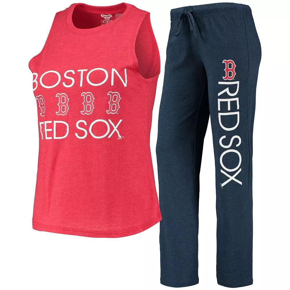 Women's Concepts Sport Navy/Red Boston Red Sox Meter Muscle Tank Top & Pants Sleep Set, Size: Medium, Blue Product Image