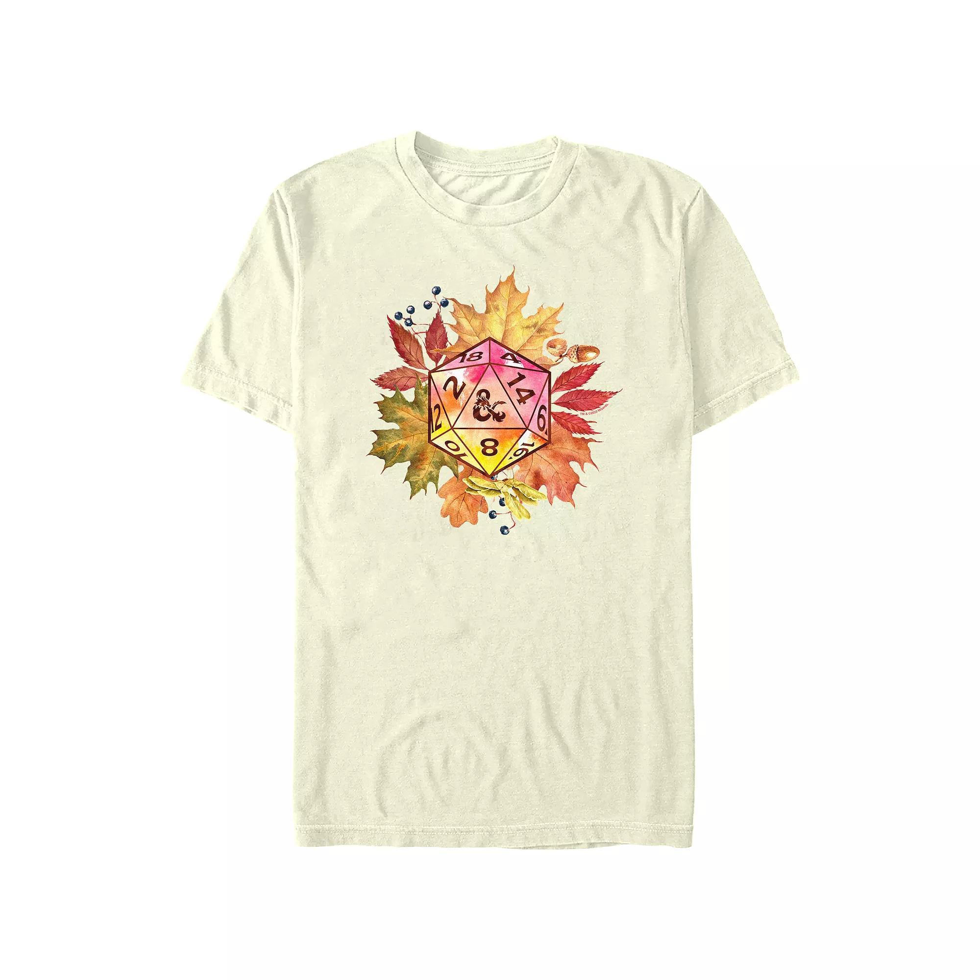 Men's Dungeons & Dragons Autumn Die Graphic Tee, Size: Medium, Natural Product Image