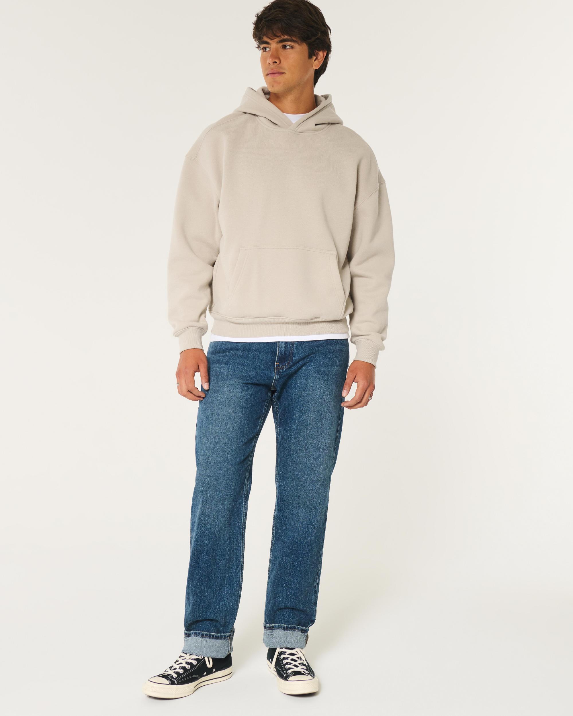 Hollister Feel Good Fleece Boxy Camo Hoodie Product Image