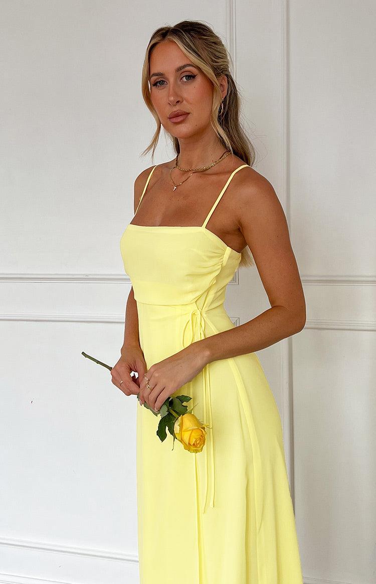 Flossie Yellow Maxi Sleeveless Dress Product Image