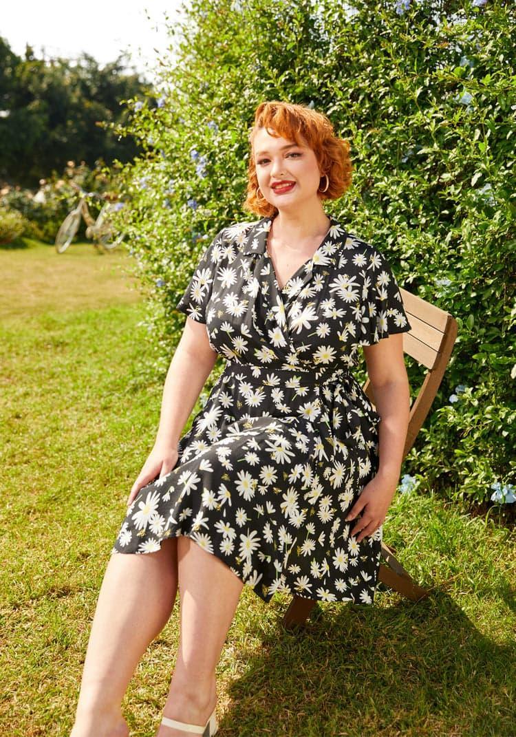 Just Wandering Camp Collar Wrap Dress Product Image