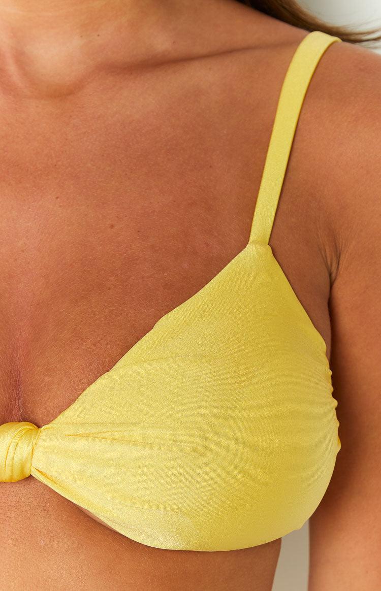 9.0 Swim Halle Yellow Knot Bikini Bottom Product Image