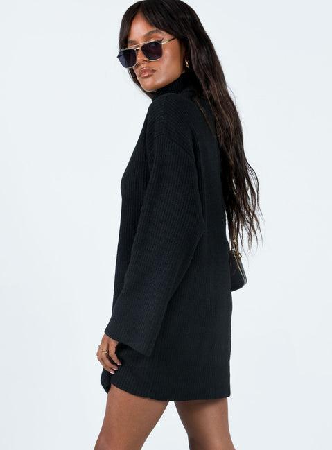 Sonelle Knit Mini Dress Black Product Image