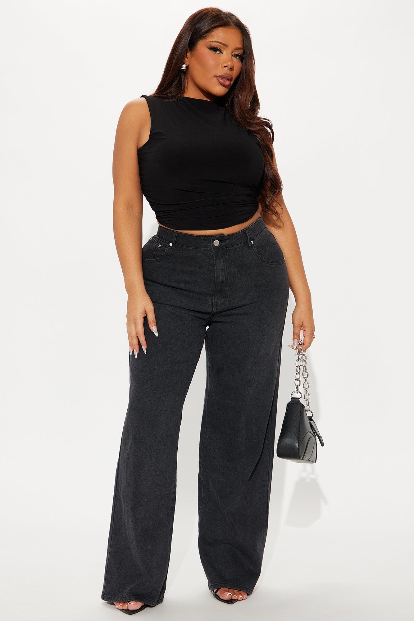 Bonafide Basic Straight Leg Jeans - Black Wash Product Image