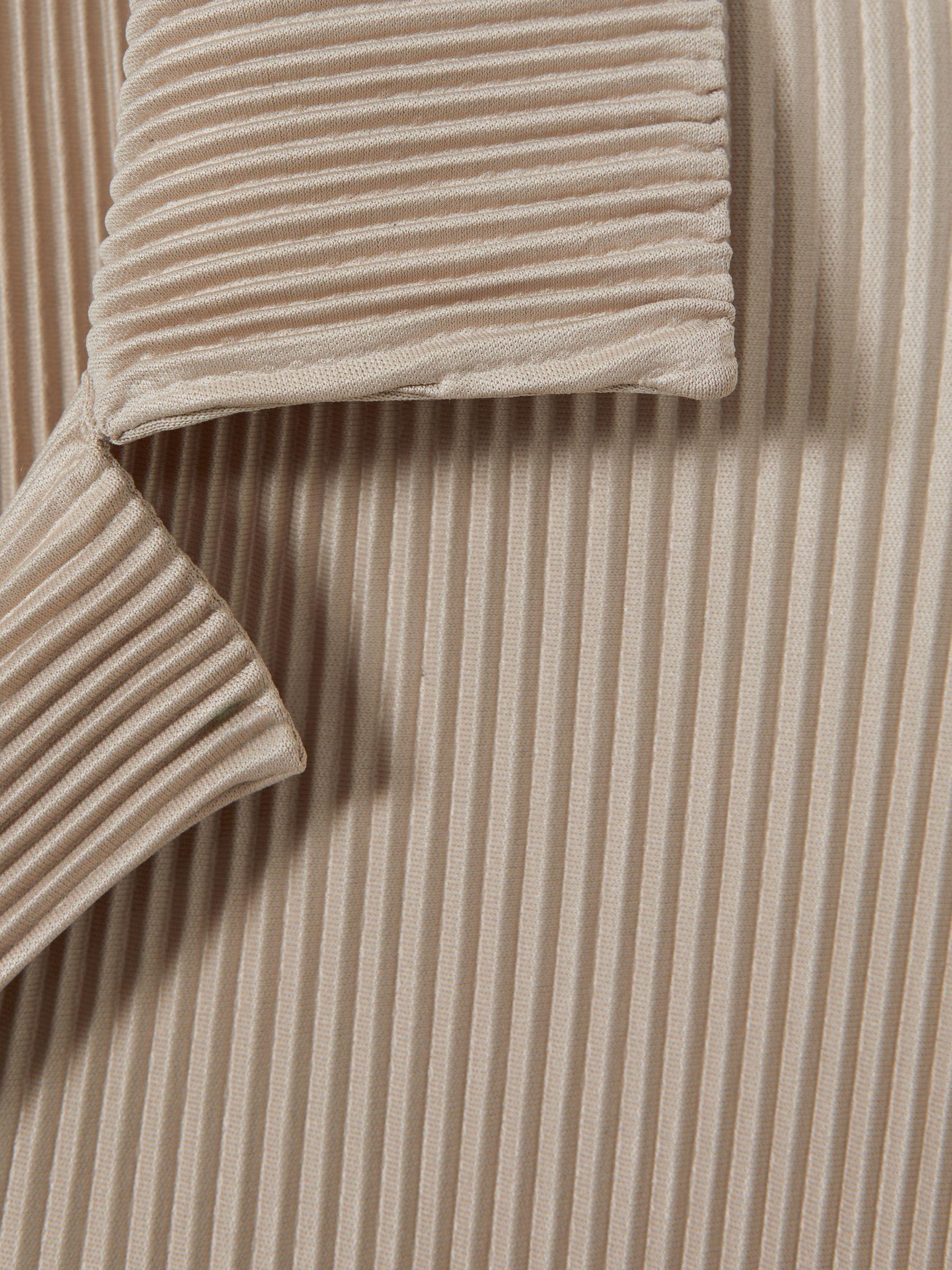 Plisse Cuban Collar Shirt in Champagne Product Image