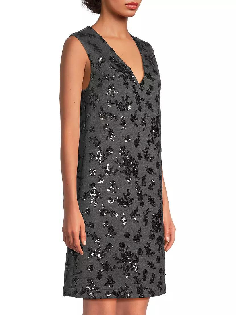 Pesaro Sequined Jersey Sleeveless Minidress Product Image