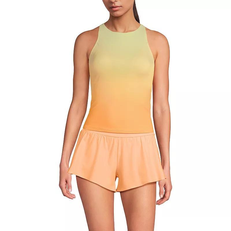 Petite Lands' End Tugless High Neck Strappy Back Tankini Swimsuit Top, Women's, Size: 8D, Wild Purple Product Image