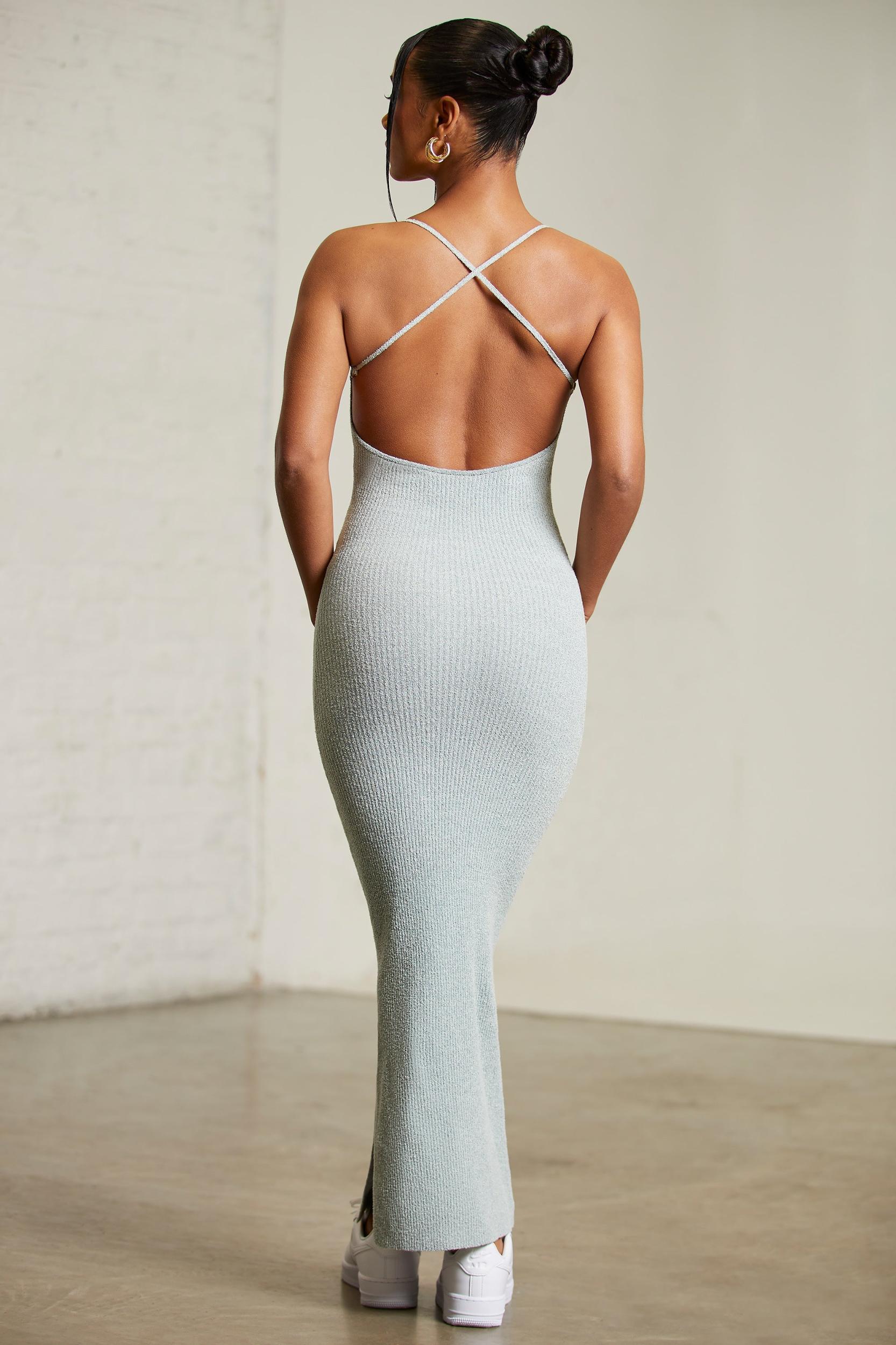 Low Back Maxi Dress in Mint Product Image