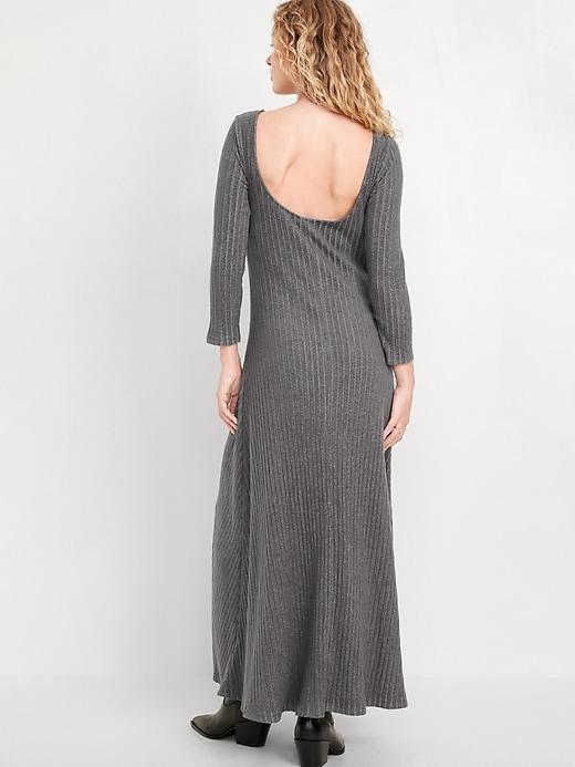 Fit &amp; Flare Ribbed Maxi Dress Product Image