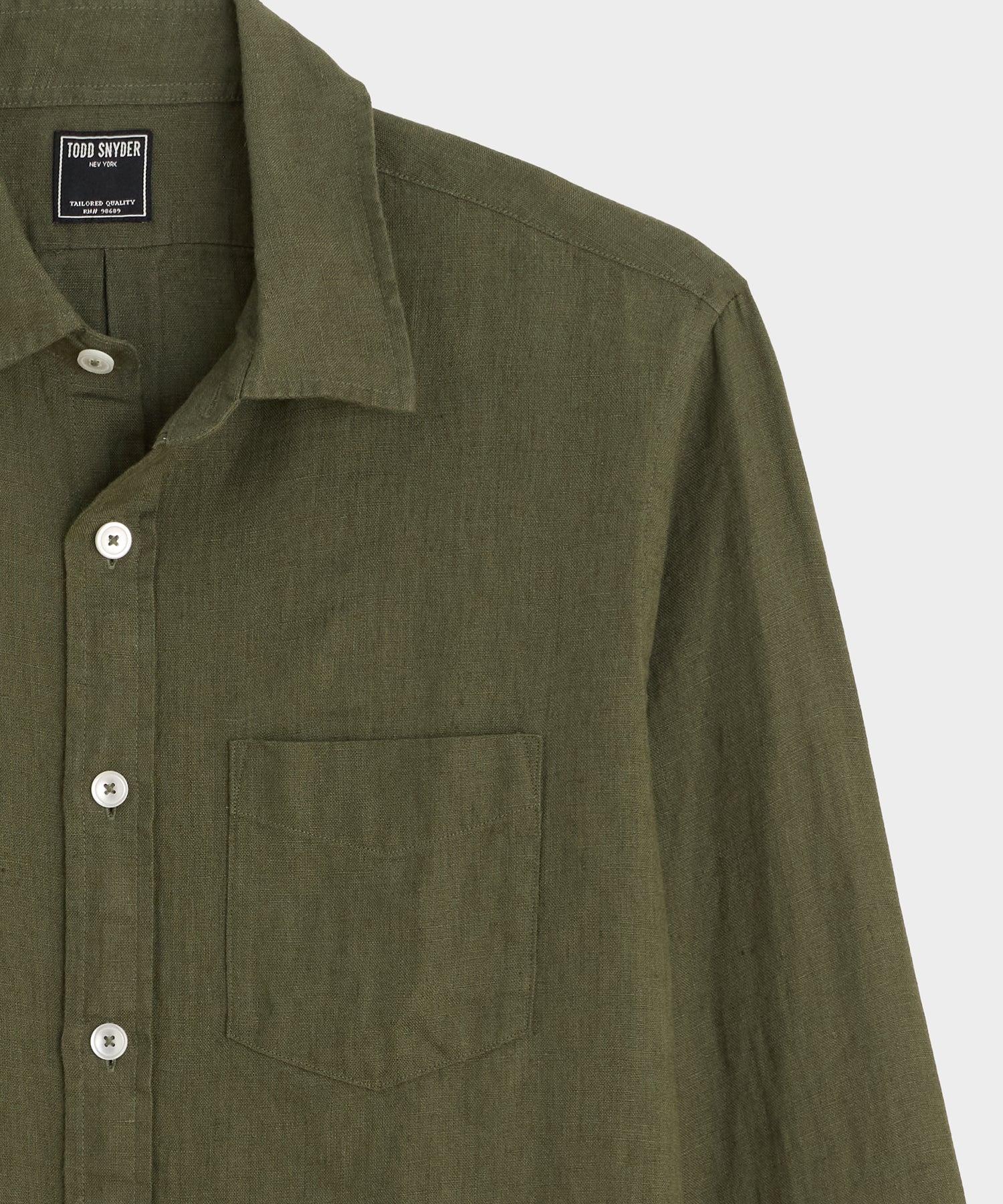 Sea Soft Irish Linen Point Collar Shirt Product Image