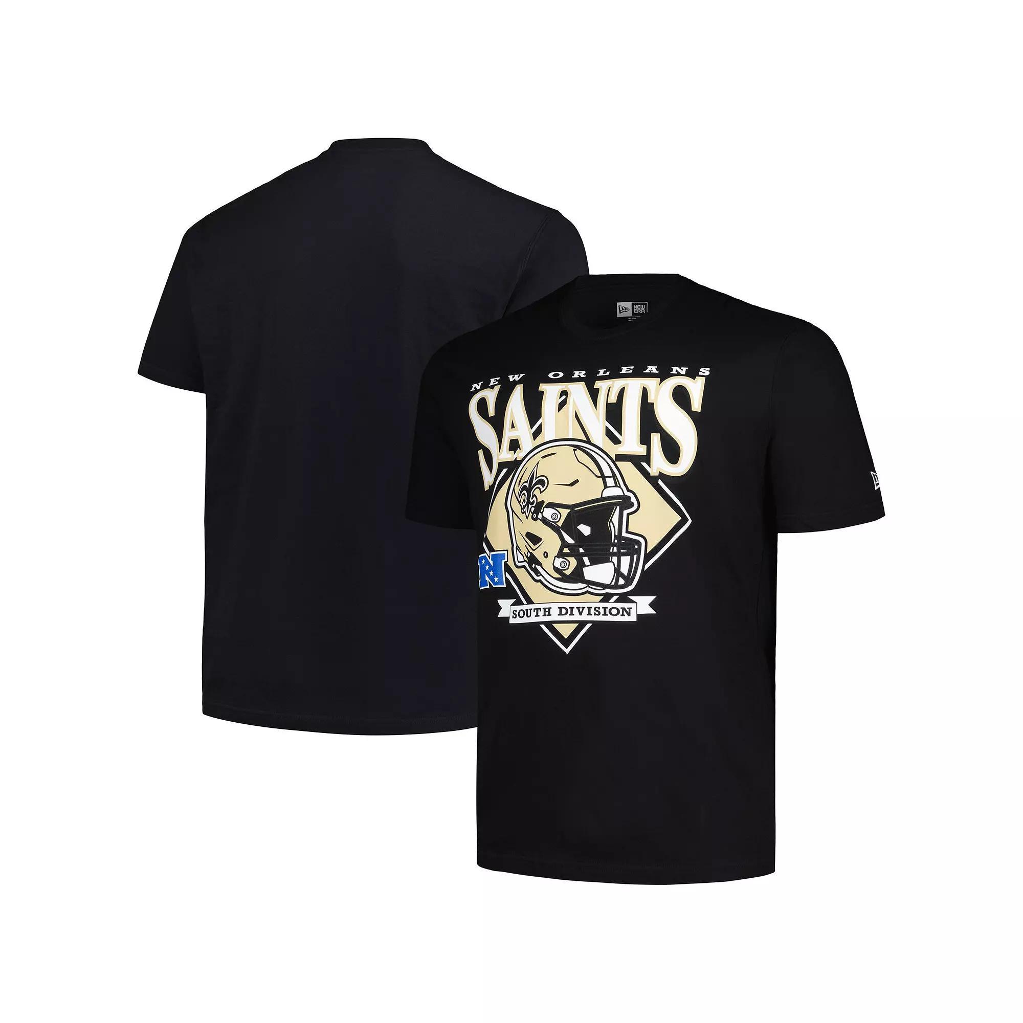 Mens New Era New Orleans Saints Big & Tall Helmet T-Shirt Product Image