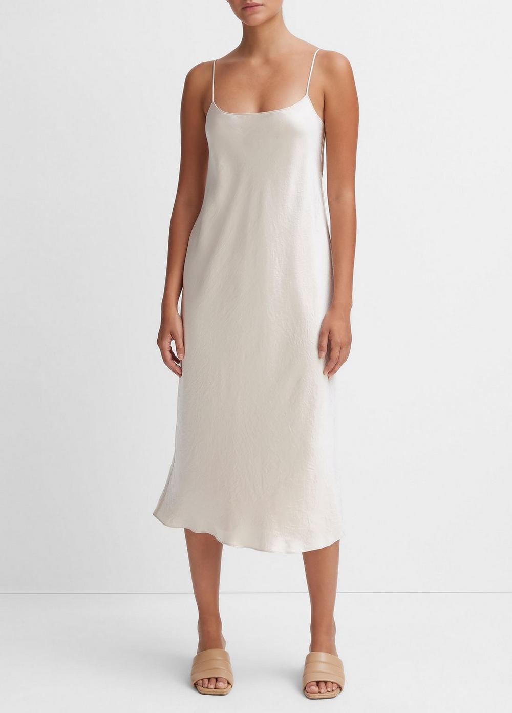 Womens Satin Slip Dress, Champagne, Size S Vince Product Image